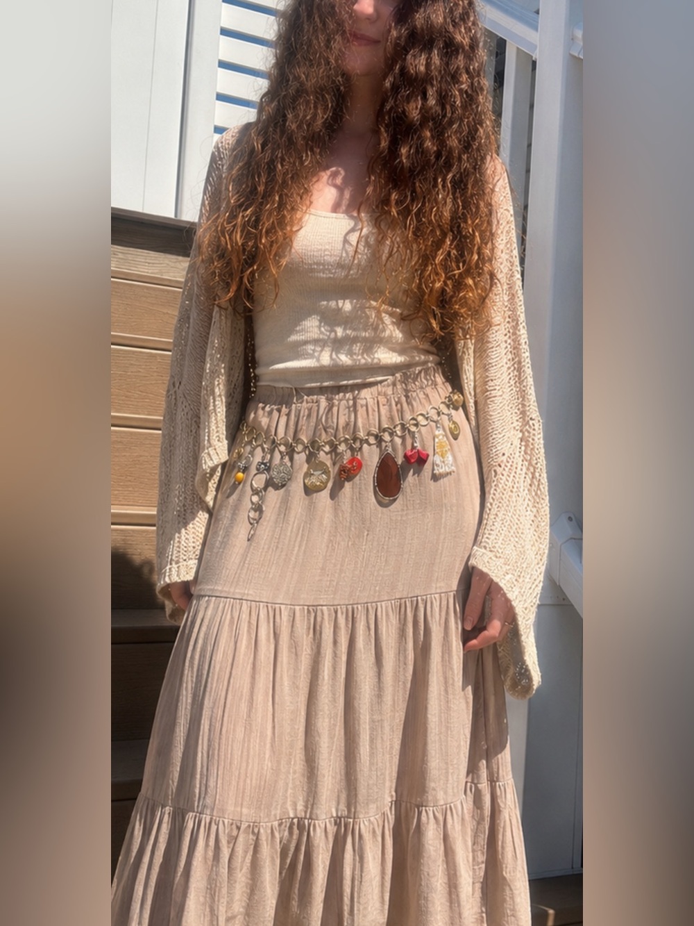 #181 Handmade Upcycled Boho Belt Chain with Detachable Pendants -One of a Kind ✨